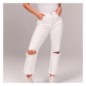 Abercrombie and fitch the ankle straight ultra high-rise crop jeans Size 27
